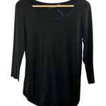 Tahari  Black Scoop Neck 3/4 Sleeve Shirt Women's Size Small New Photo 0