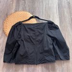 Vince  Black‎ Square neck puff sleeve blouse zipper back women’s size 4 Photo 7