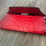 Tiffany Designs NEW* Red Crocodile LEATHER Embossed Clutch Photo 2