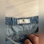 Denim Pleated Mini‎ Skirt Blue Photo 2