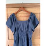 Madewell NWOT Twill Wide-Leg Jumpsuit in Dark Baltic Navy Women’s size Medium Photo 5