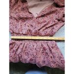 Mimi Chica Ladies  Floral Print Mini Dress w/Ruffled Shirt, Sheer Sleeves Size M Photo 6