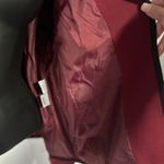 Evan Picone Black Label Blazer 18 Maroon Black Trim Career Open Front Timeless Photo 6