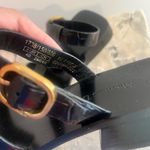 Massimo Dutti Black Strappy Sandals with Gold Buckle brand new Photo 1