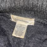 Linda Lucia charcoal gray wool blend sweater jacket cardigan woman’s large Photo 3