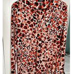 Jones New York  Leopard Print V-Neck Long Sleeve Top Womens Size‎ Small Photo 2