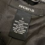 Arden B Black 100% Genuine Leather Moto Jacket S Photo 11