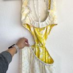 Tularosa Revolve White Yellow Sheer Cut Out Jumpsuit Photo 8