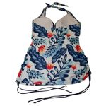 Floral Tankini Top Large Blue Photo 2