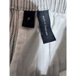 Theory  Linen Wide Leg Cropped Pant Pull-On Striped Minimalist Women's Petite P Photo 4