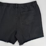 Aerie Adventure Shorts Large Black Utility Raw Hem Elastic Waist Casual Comfy Photo 6