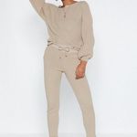 Nasty Gal  Knit Cream Joggers Photo 0