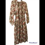 Rhode Mai Gathered Floral Print Cotton Poplin Midi Dress Multiple Photo 6