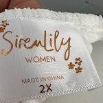 Siren Lily  White and Blue Long Sleeve Dress Photo 1