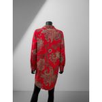 Ralph Lauren Lauren   Red Paisley Shirt‎ Dress Tunic M Photo 2