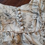 Burberry Cream Floral Neutral Feminine Dainty Y2K Babydoll Silk Blouse Size 2 Photo 1