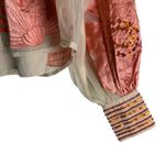 Karen Millen  Organdie Applique Buttoned Sheer Long Sleeve Sequined Blouse 4 Photo 6