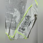 White Graphic Crop Top with Neon Accents Photo 1