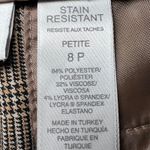 Liz Claiborne  Vintage Trousers Womens 8P Petites Brown Plaid Office Casual Pants Photo 5