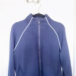 Spanx  AirEssentials Pique Full Zip Track Jacket Blue Size L Photo 3