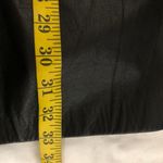 Genuine Leather Black midi knee length high pleated waist skirt back slit large belt loops aline straight pencil office siren core #goth #grunge dark academia preppy corporate girlie #modest Women 8/M Photo 7