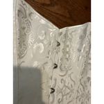 White Brocade Corset Top Waist Trainer Shaper Boned Bodice Costume Lingerie Size undefined Photo 3