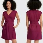 Everlane Japanese GoWeave Wrap Fuchsia Dress Photo 4