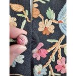 Elegant Floral Embroidered Blazer Jacket Black Multi Photo 7