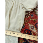 Paul Stuart Silk Chiffon & Tweed Dress Beige Cream Puff Sleeve Size S Photo 10