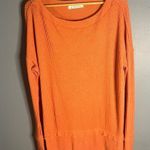 We The Free orange waffle knit oversized top Photo 6