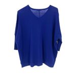 Eileen Fisher V Neck Merino Wool Boxy Sweater 3/4 Sleeve Dolman Tunic Shirt Top Photo 3