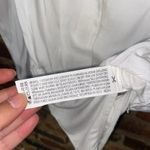 Forever 21 White Long Sleeve Collared Surplice Bodysuit Women's Size Small Photo 5