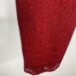 Tawny Red Lace Bodycon Cutout Glitter Formal Y2k Mini Dress Small Photo 2