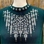 Knox Rose Teal Embroidered Sleeveless Babydoll Blouse Size Large Photo 11