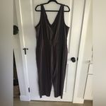 Athleta Jumpsuit Womens Size 1X Dark Purple Loose Fit Adjustable Waist Photo 3