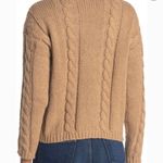 Cotton Emporium NWT Cable Knit Button Front Button coffee brown Cardigan Photo 2