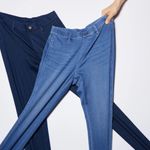 Uniqlo Denim Ultra Stretch High Rise Leggings Skinny Pants Blue Size S NEW Photo 7