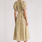 The Great 100% silk hyacinth puff sleeve midi maxi dress floral cottagecore 0 Green Size XS Photo 7