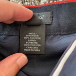 J. Crew Silk Red White & Blue Striped Pleated Skirt Size 8 Preppy Modest Career Photo 3