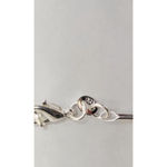 Handmade Blue Moon Necklace / Iridescent Smiling Moon Pendant Necklace/Sterling silver Photo 5