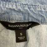 Banana Republic Blue Chambray Lined Bubble Sleeve Button Down Shirt- Small Photo 9