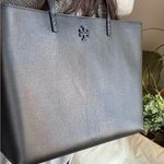 Tory Burch Authentic LEATHER Logo stiches Lg Tote Photo 12