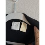 TSE  Women Black Collared 100% Silk Light Sweater Top Size Large Italy Casual VTG Photo 4