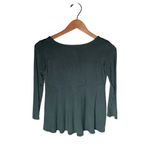 American Eagle Vintage  Babydoll Outfitters Dark Green Long Sleeve Top Photo 2