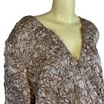 CACHET TAUPE & BLACK CRINKLED COCKTAIL TOP W/SEQUINS AND BLACK ROSETTE (3X) Brown Photo 5