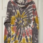 Anthropologie Pilcro Angie Women Cowl Neck Waffle Knit Tie Dye Sweatshirt Size S Photo 0