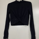 Buffbunny Collection Buff Bunny long sleeve twist front cropped high neck shirt top size medium Photo 0