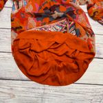 Diane Von Furstenberg  Tabalah Shift Dress Silk Chiffon Orange Red Size Large Photo 3