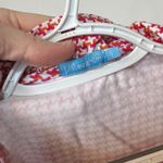 J. McLaughlin  Durham Top Small Catalina Ruffle 3/4 Sleeve Pink Checkered Stretch Photo 1