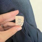 J.Crew Navy Blue Linen Twist Front Bateau Neck Dress Photo 5